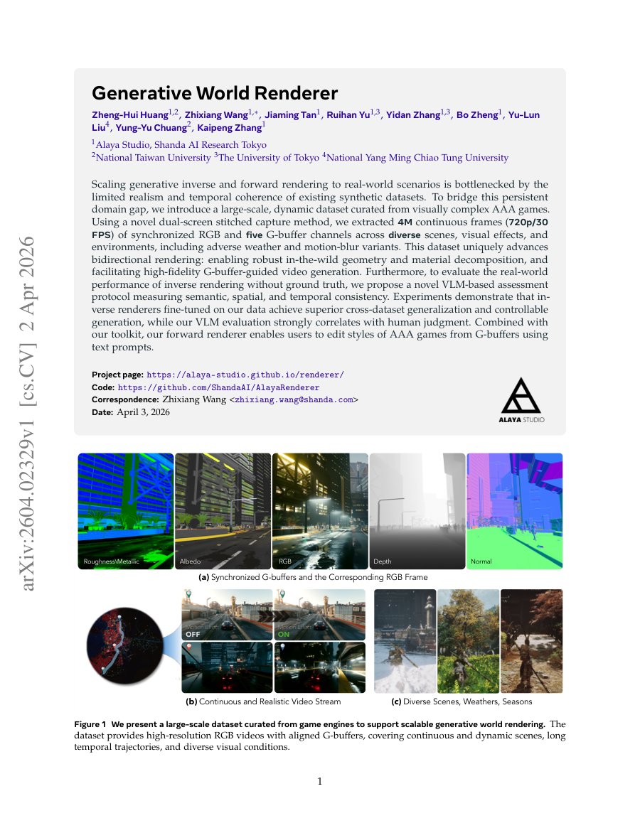 First page preview for Generative World Renderer